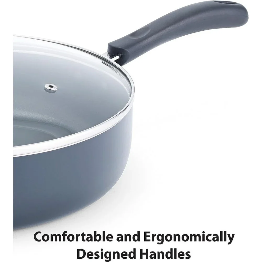 5 Quart Nonstick Saute Pan with Glass Lid